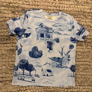 Scotch & Soda Amsterdam SF to AMS Scenic Blue T-Shirt 100% cotton